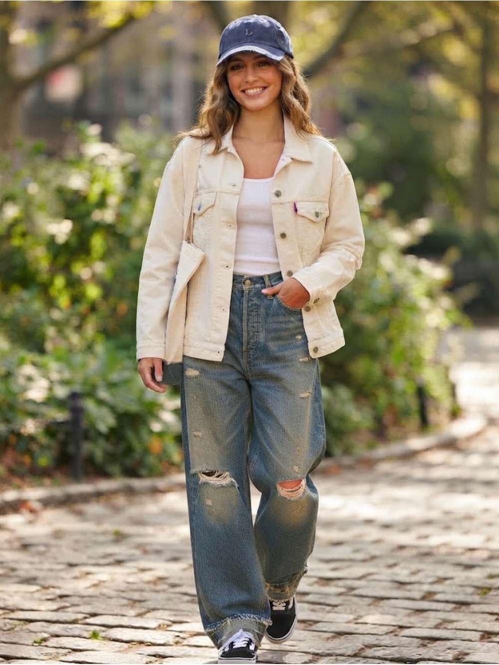 Levi’s Cream Trucker Denim Jacket